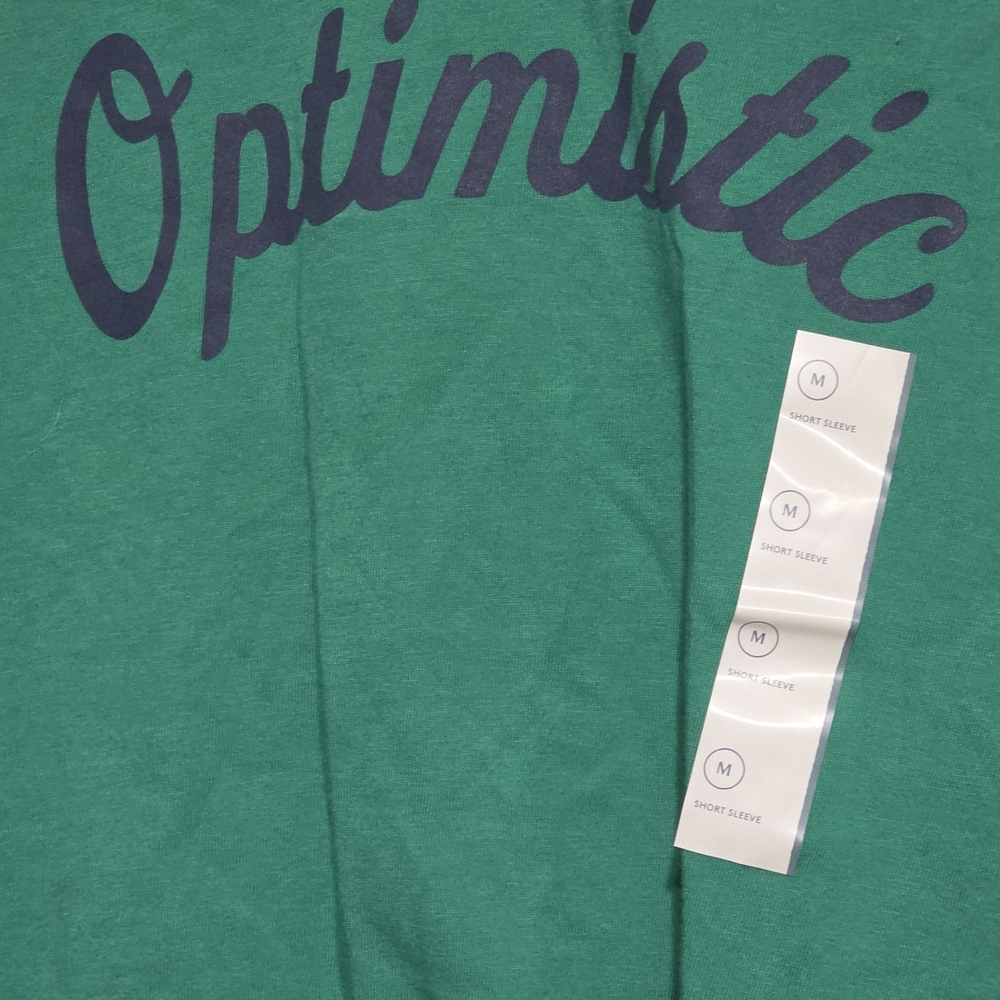 Optimistic Green Crewneck Graphic T-Shirt by Universal Thread Nwt Medium - Picture 2 of 2